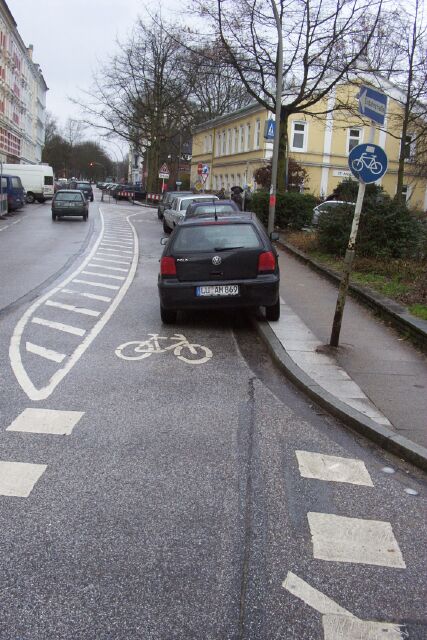 Alltagsnetz Radverkehr Altona in Straßen - Eulenstraße