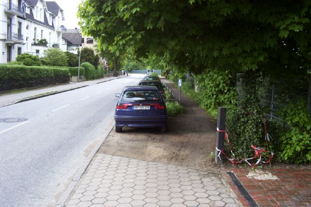 Alltagsnetz Radverkehr Altona in Straßen - in der Schenefelder Landstraße (Ring 3)