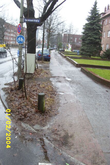 Behringstraße im Februar 2004