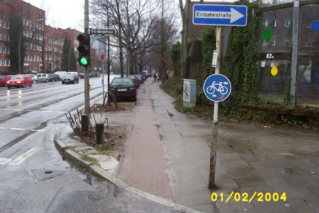 Behringstraße im Februar 2004